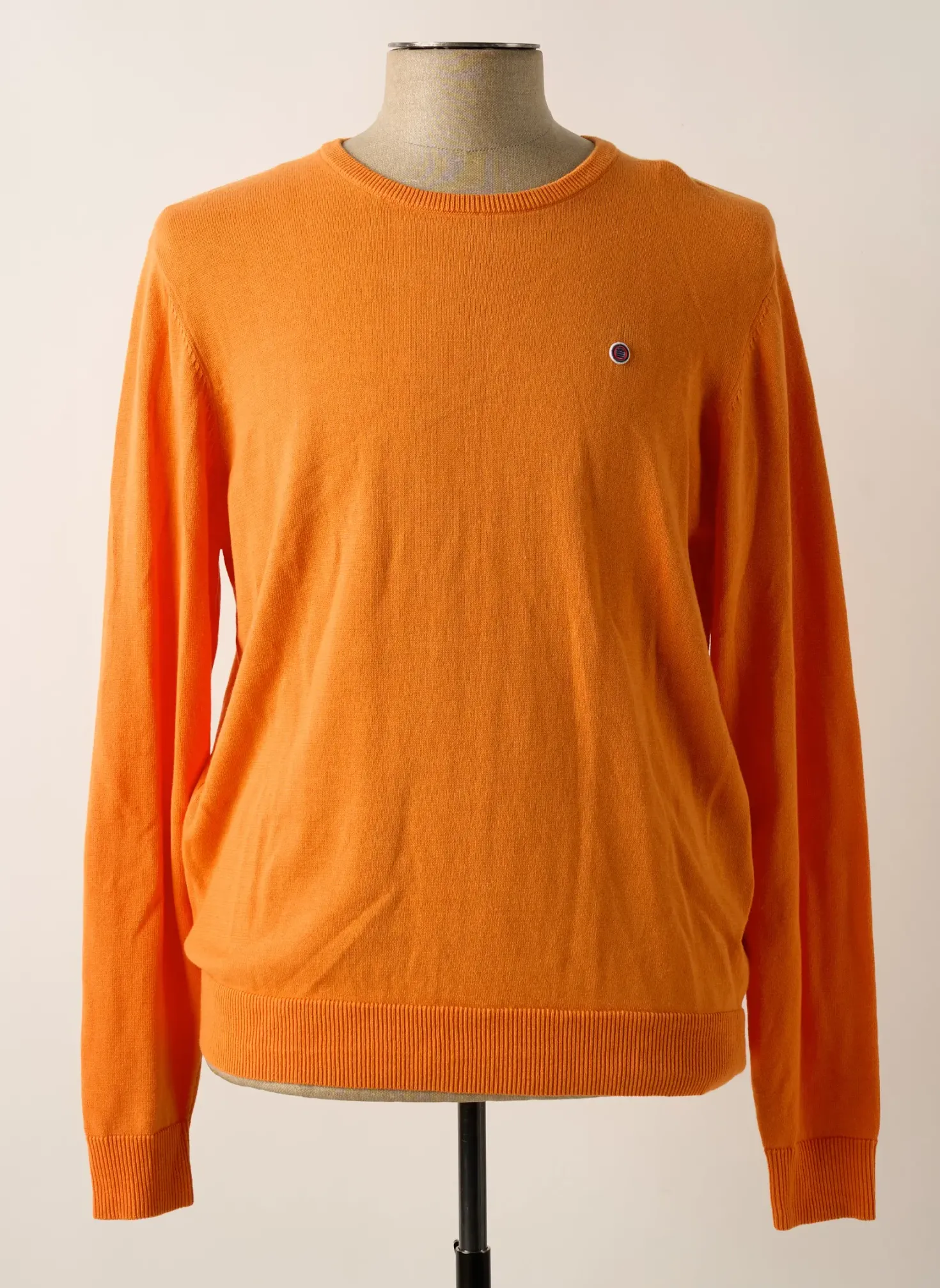 Pull Serge Blanco Orange Manches Longues