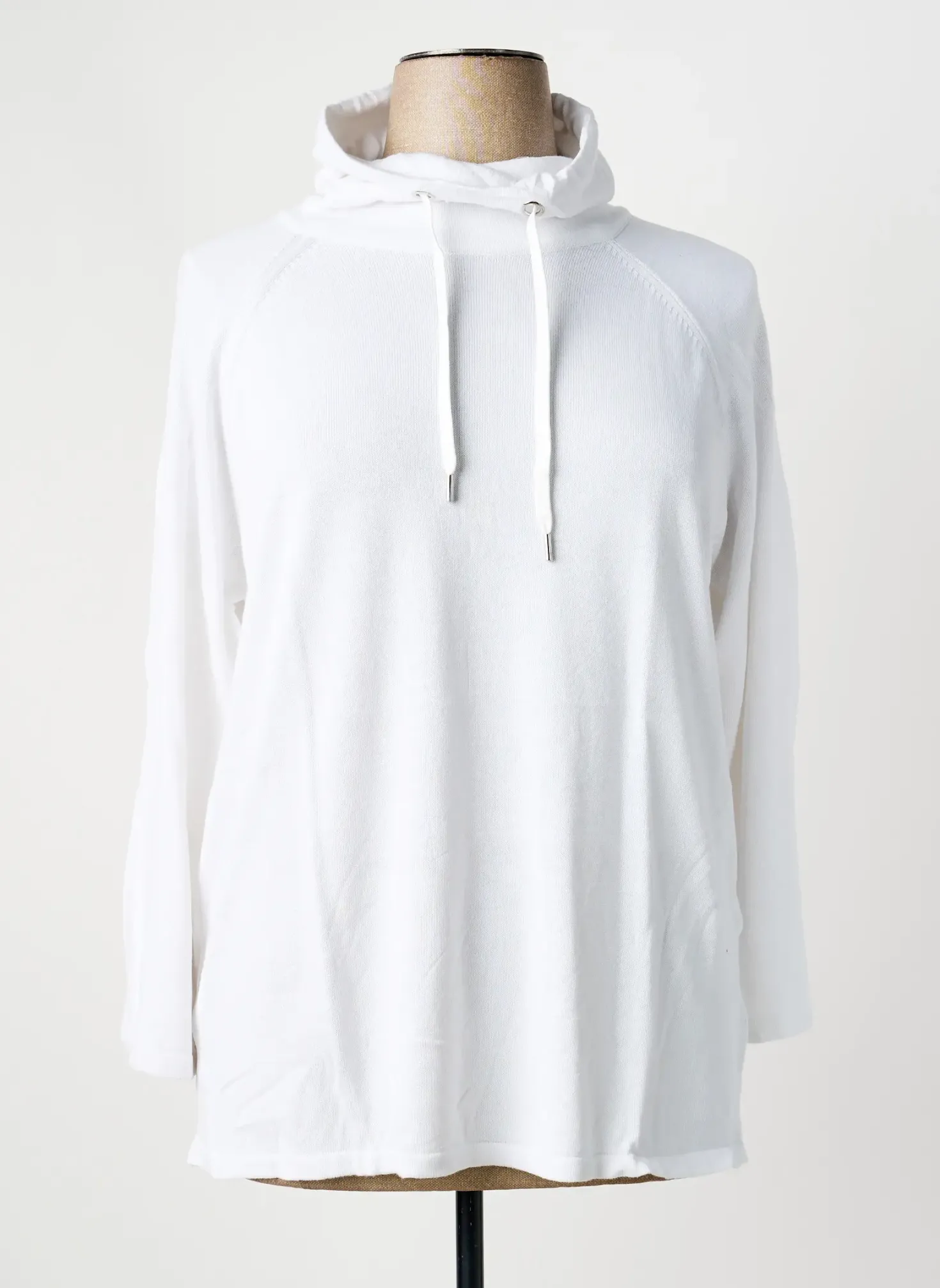 Pull Sheego Blanc Manches Longues