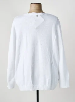 Pull Sheego Blanc Manches Longues