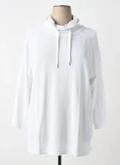 Pull Sheego Blanc Manches Longues