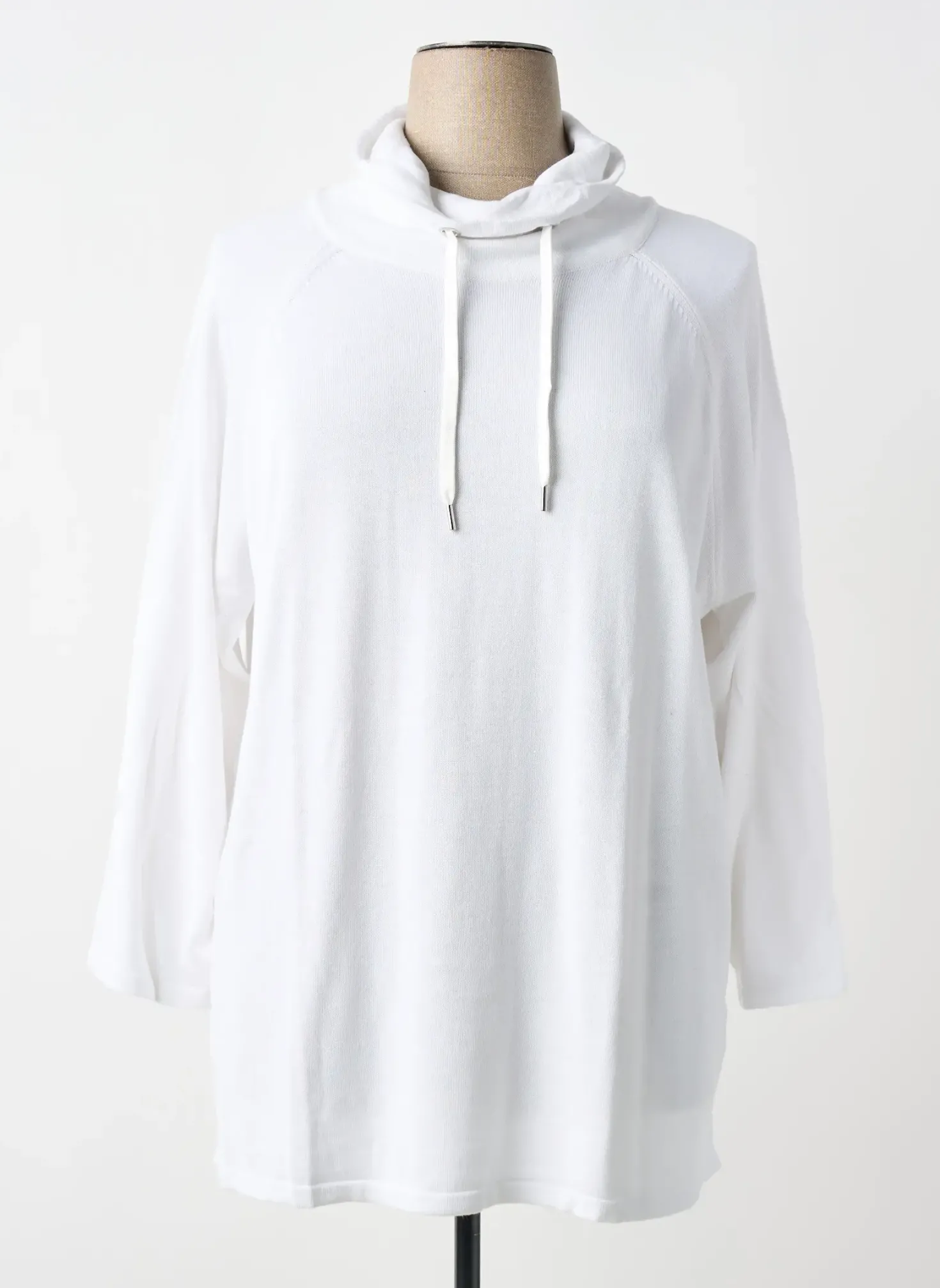 Pull Sheego Blanc Manches Longues