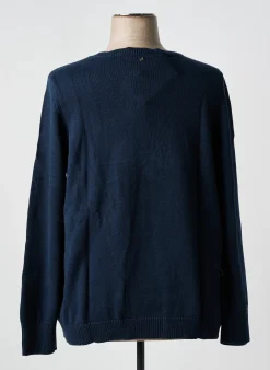 Pull Sheego Bleu Fonce Manches Longues