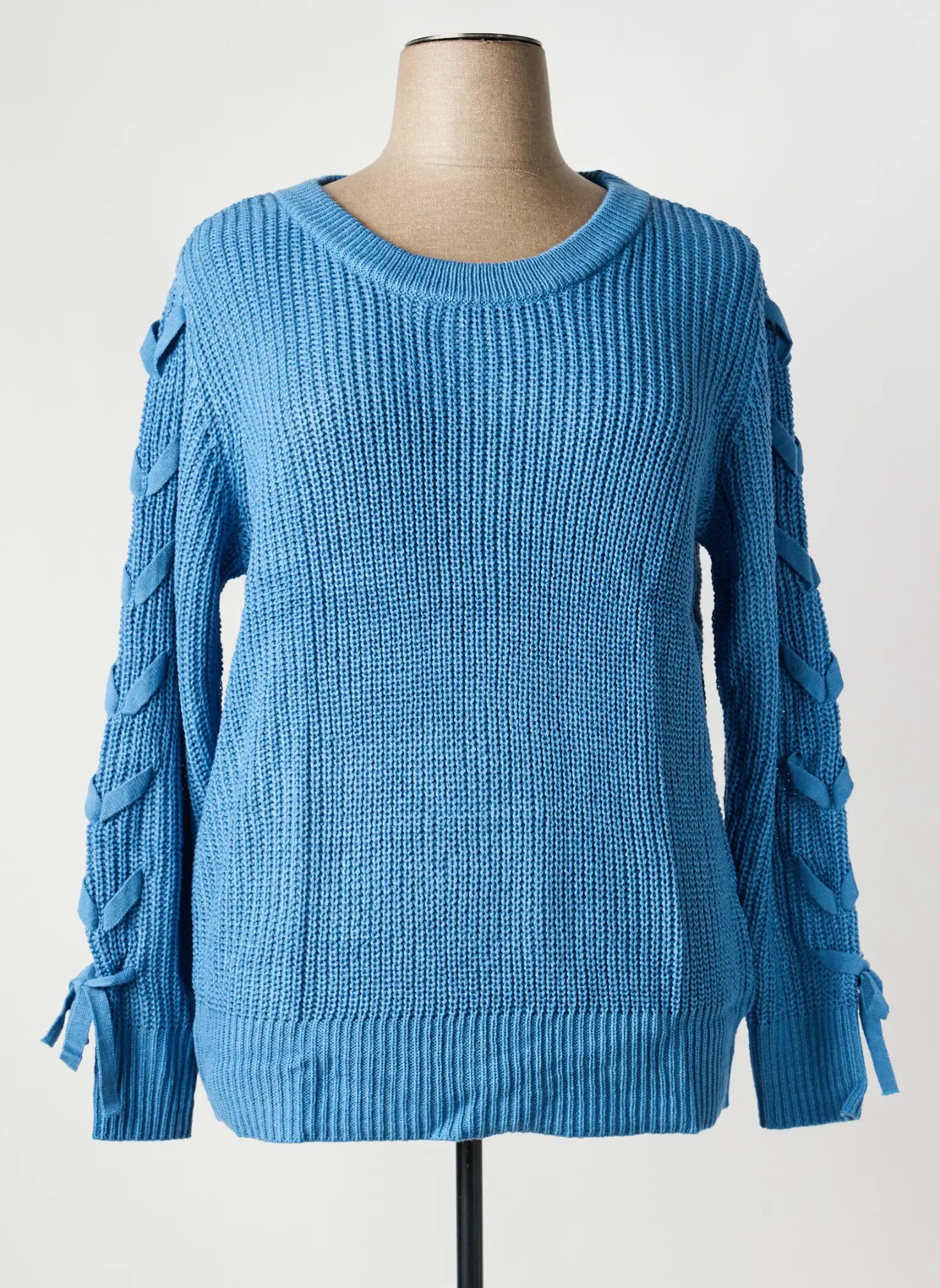 Pull Sheego Bleu Manches Longues