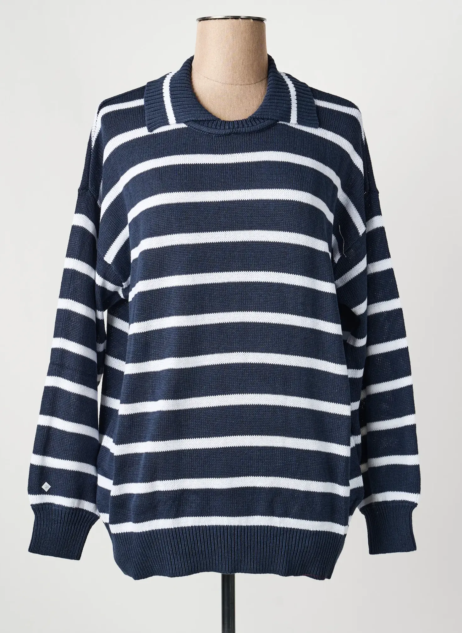 Pull Sheego Bleu Manches Longues
