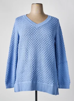 Pull Sheego Bleu Manches Longues