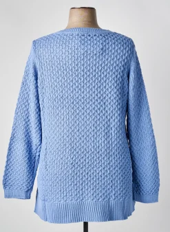 Pull Sheego Bleu Manches Longues