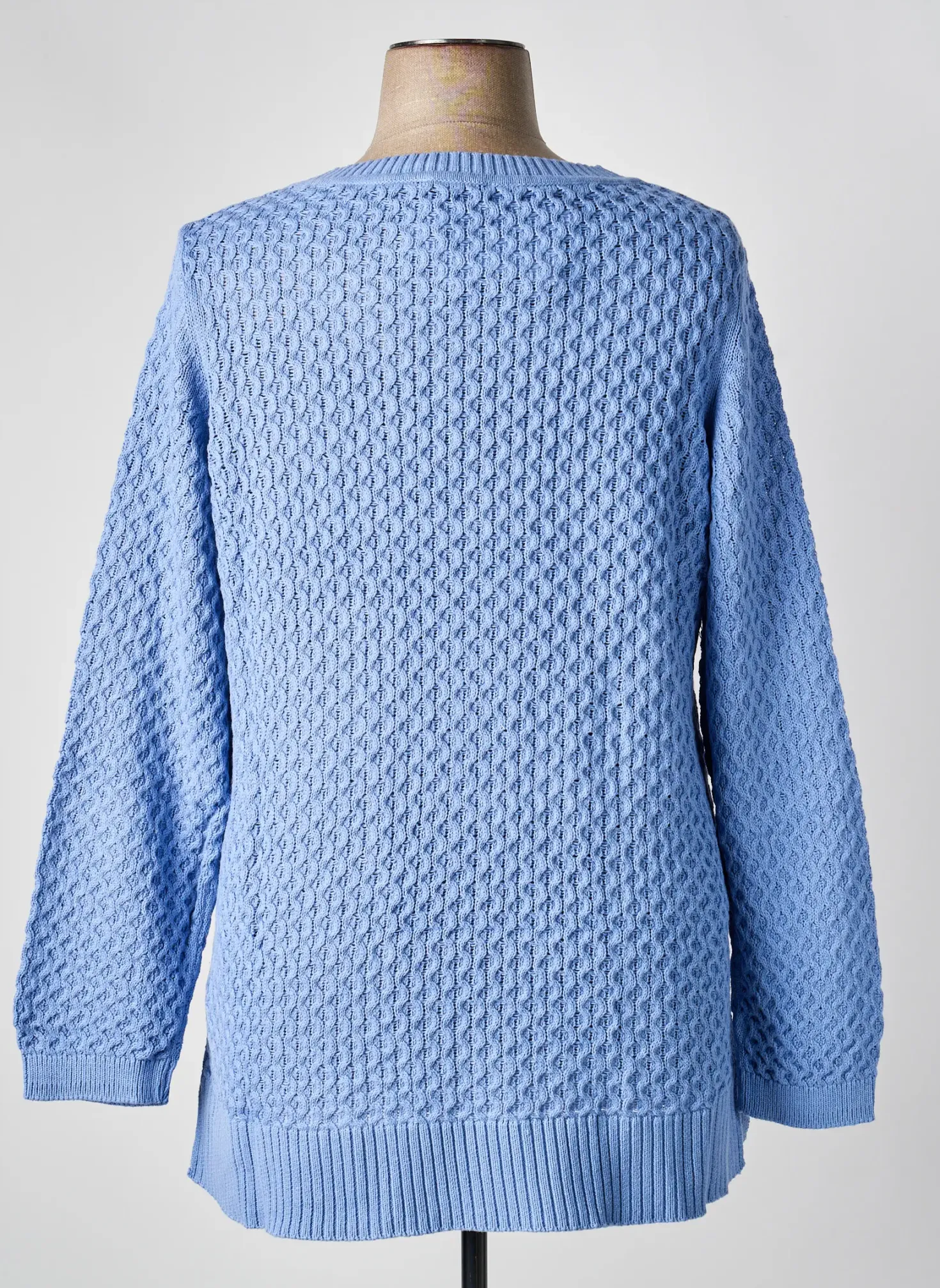 Pull Sheego Bleu Manches Longues