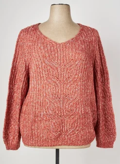 Pull Sheego Marron Manches Longues