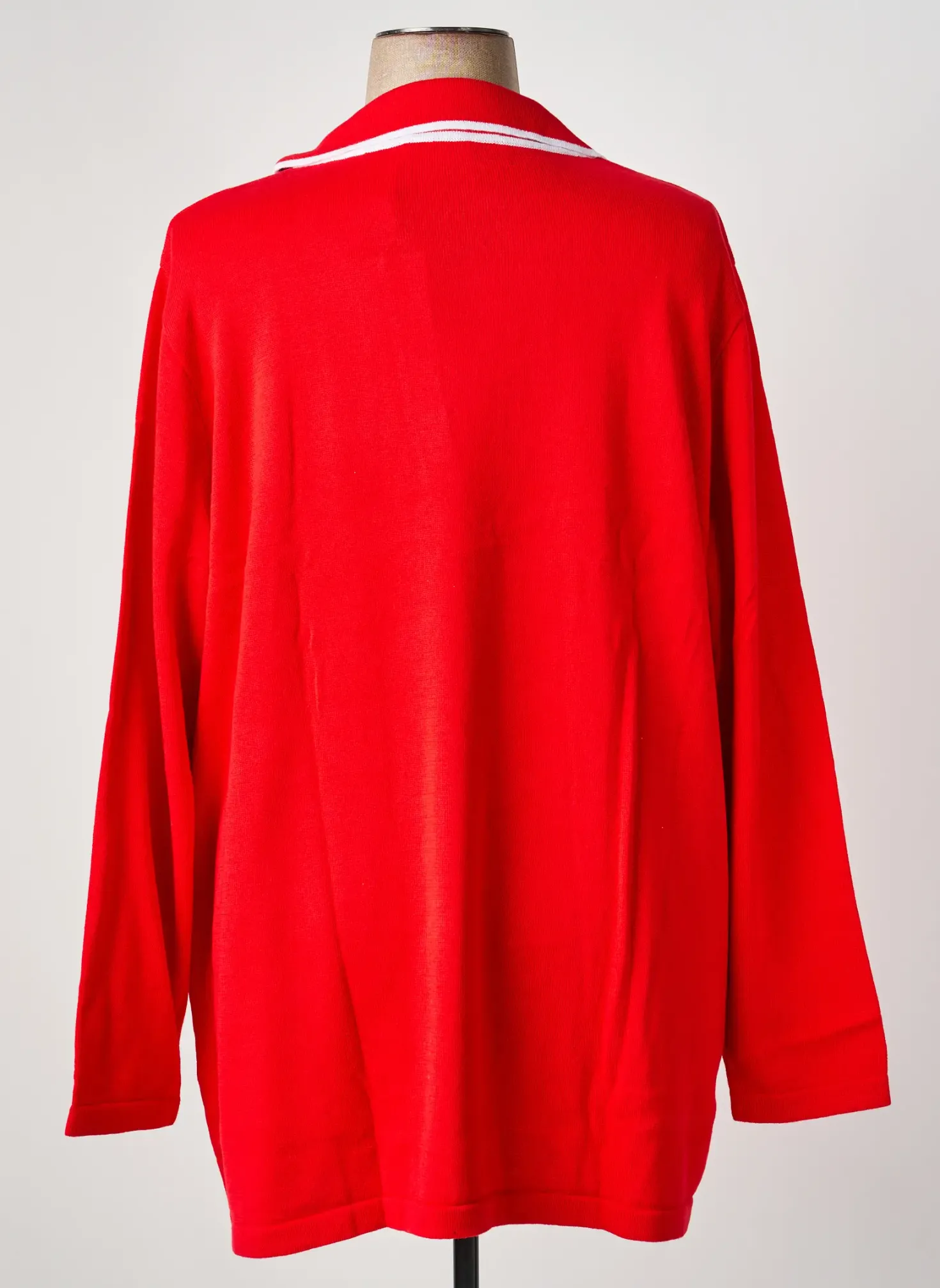 Pull Sheego Rouge Manches Longues