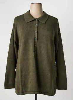 Pull Sheego Vert Manches Longues