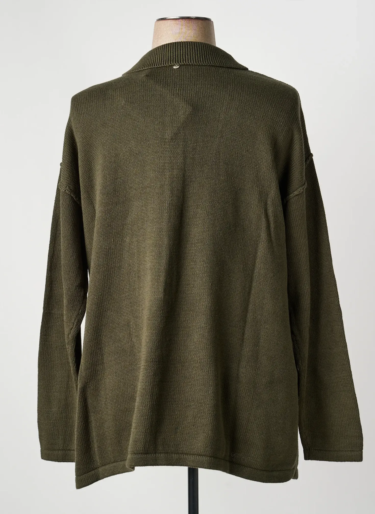 Pull Sheego Vert Manches Longues