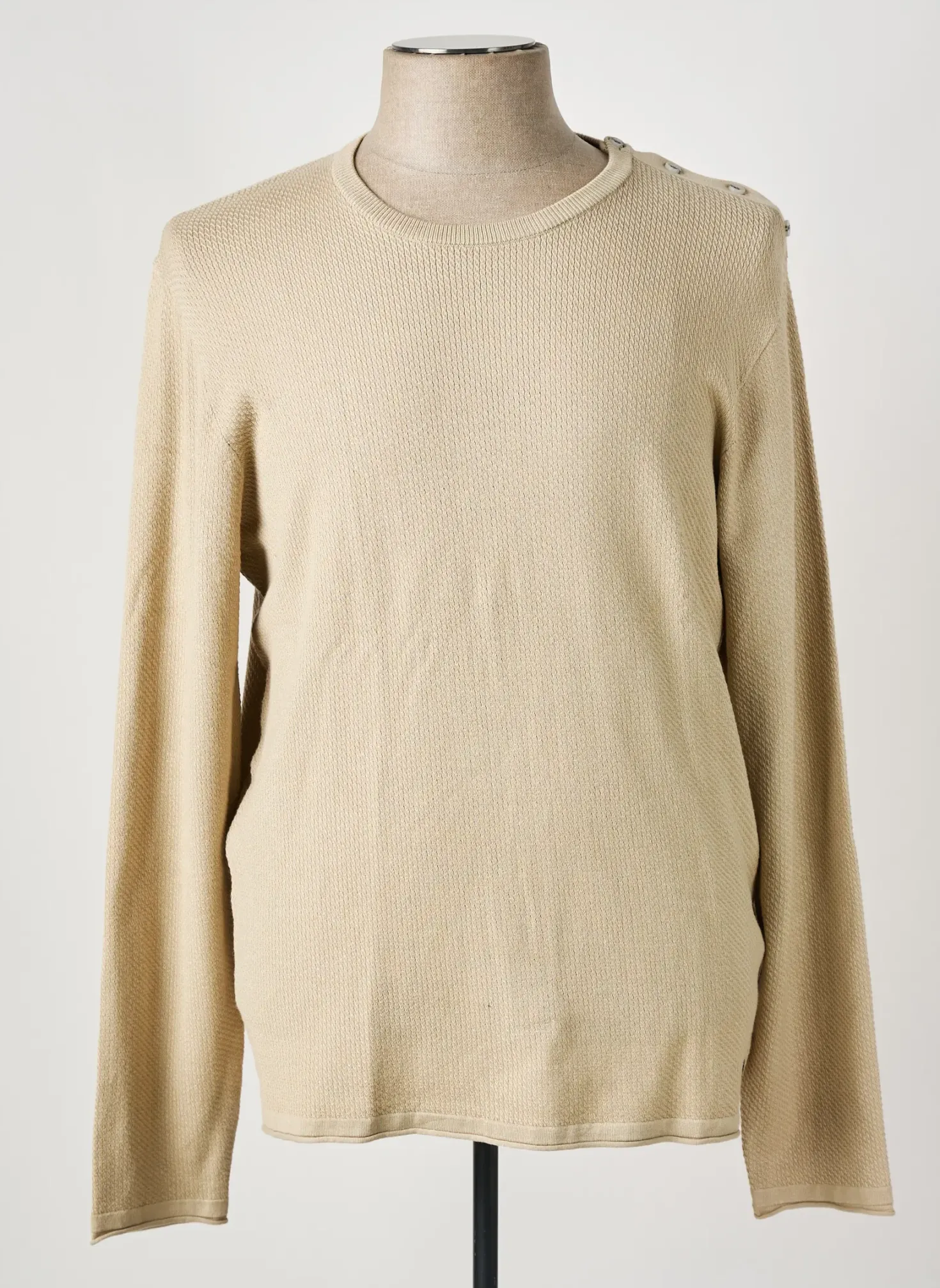 Pull Teddy Smith Beige Manches Longues