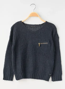 Pull Teddy Smith Bleu Manches Longues