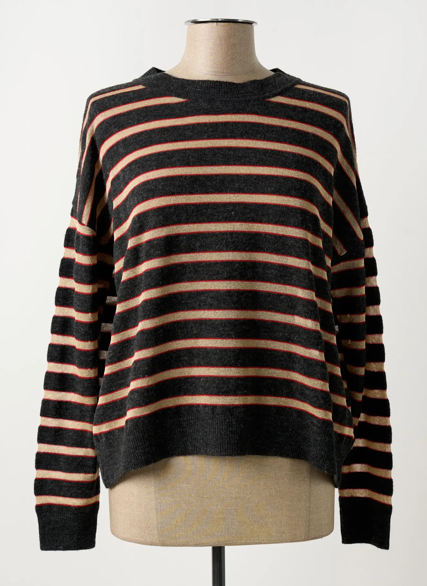 Pull Teoh & Lea Gris Manches Longues