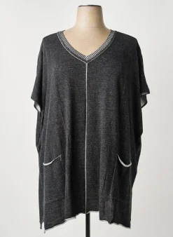 Pull Tunique Sheego Gris Manches Courtes