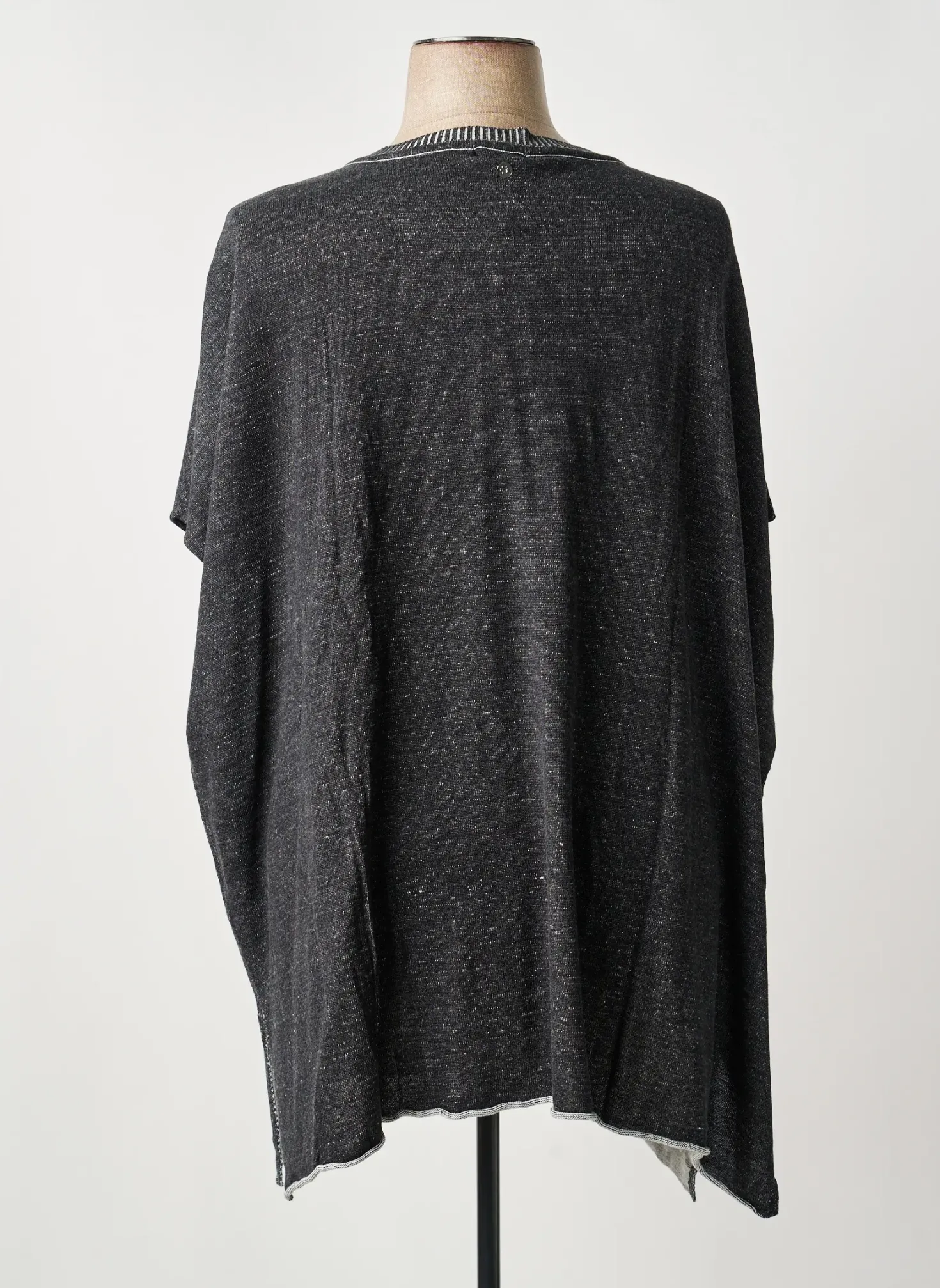Pull Tunique Sheego Gris Manches Courtes