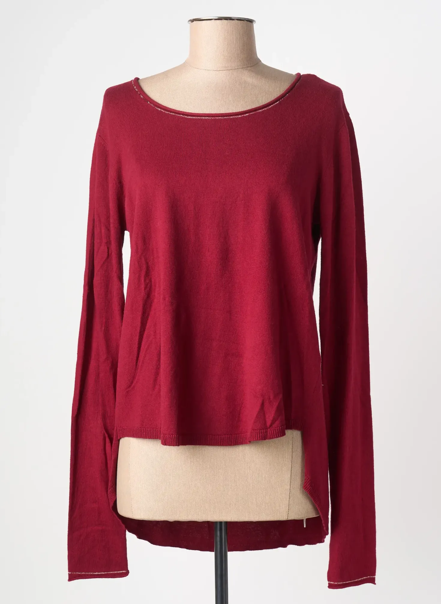 Pull Tunique Teddy Smith Rouge Manches Longues