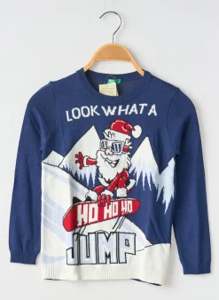 Pull United Colors Of Benetton Bleu Manches Longues