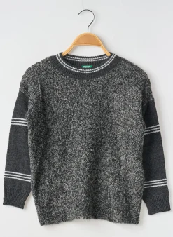 Pull United Colors Of Benetton Gris Manches Longues
