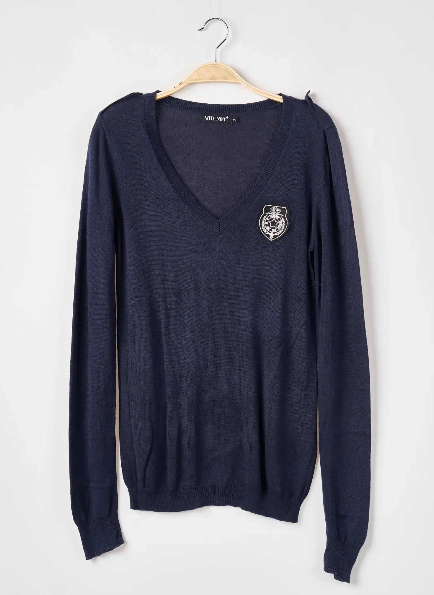 Pull Why Not Bleu Manches Longues