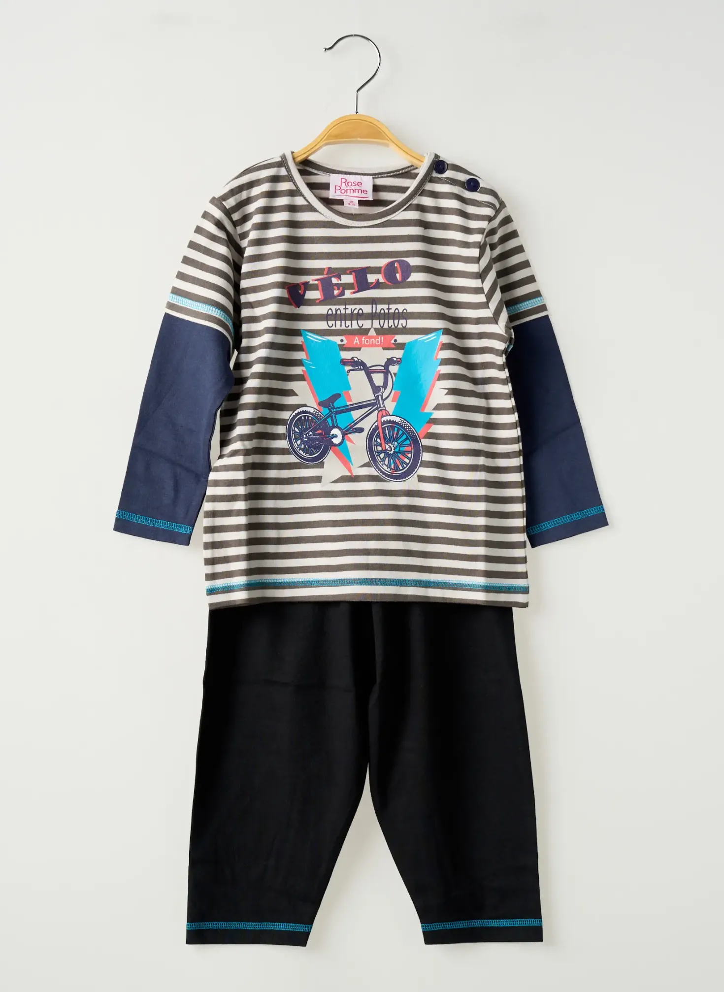 Pyjama Rose Pomme Gris