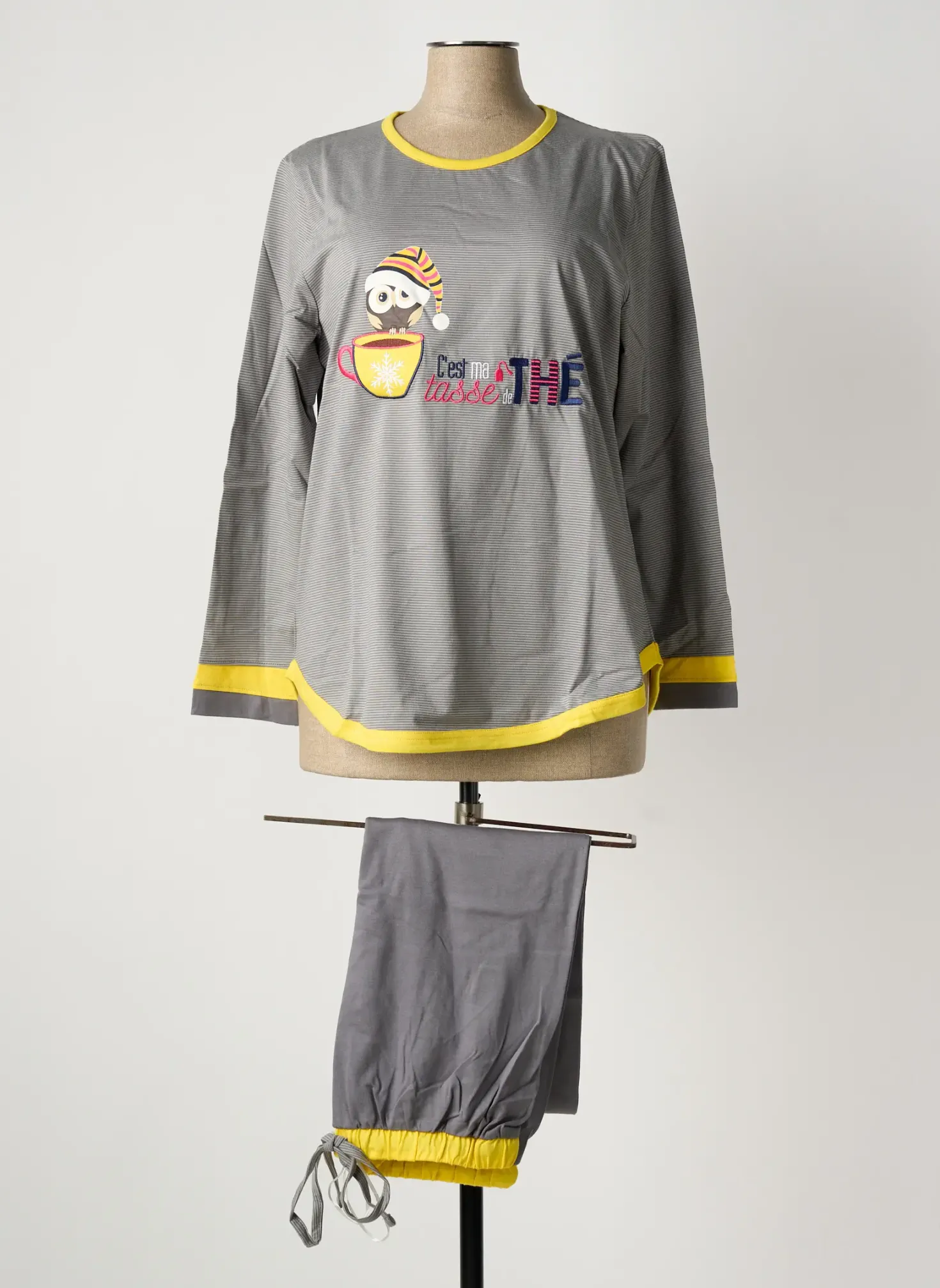 Pyjama Rose Pomme Gris