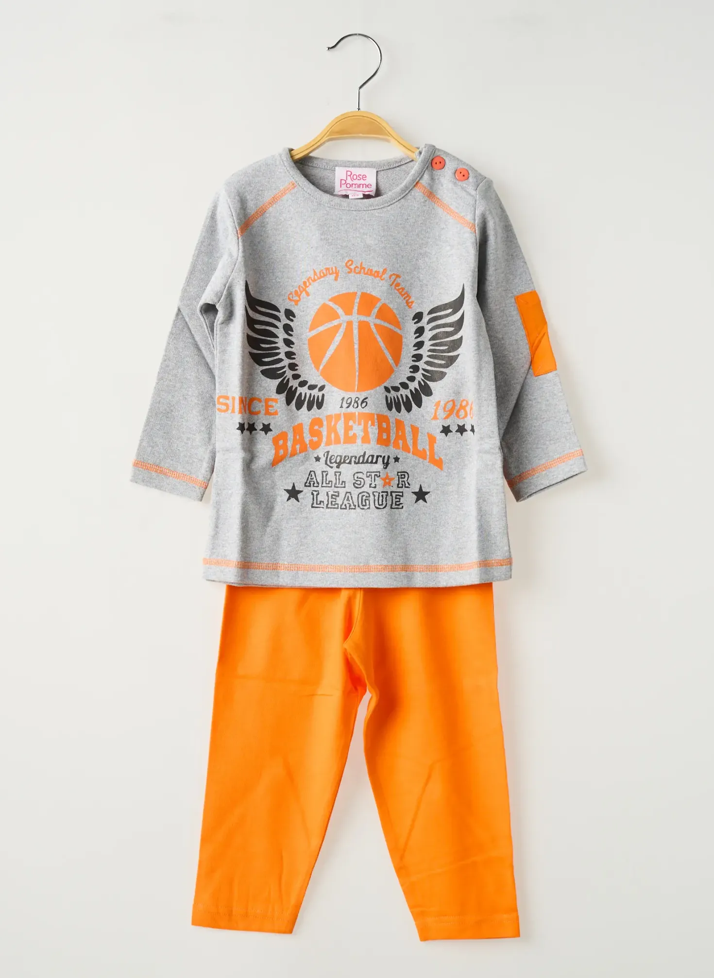 Pyjama Rose Pomme Gris