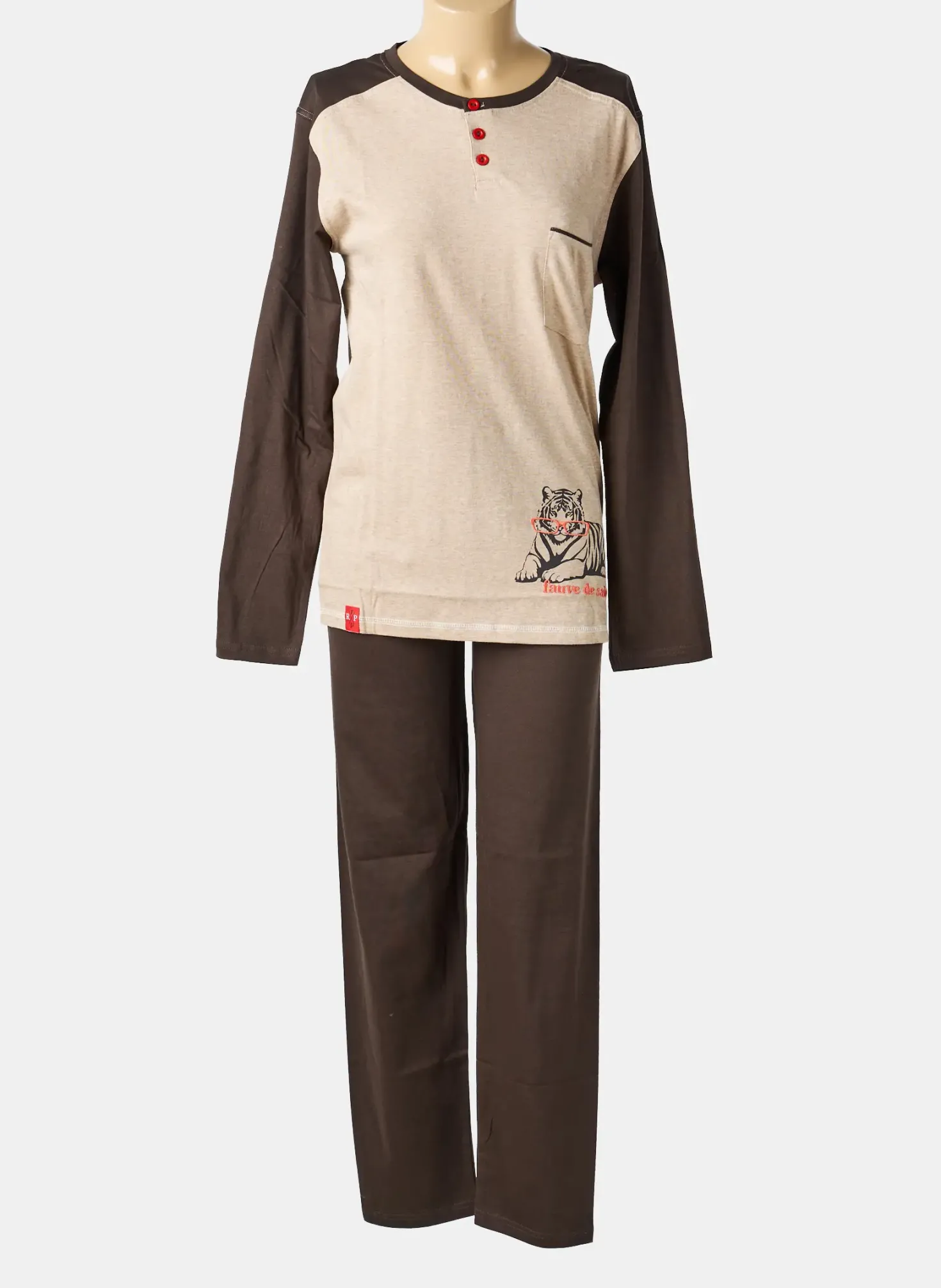 Pyjama Rose Pomme Marron