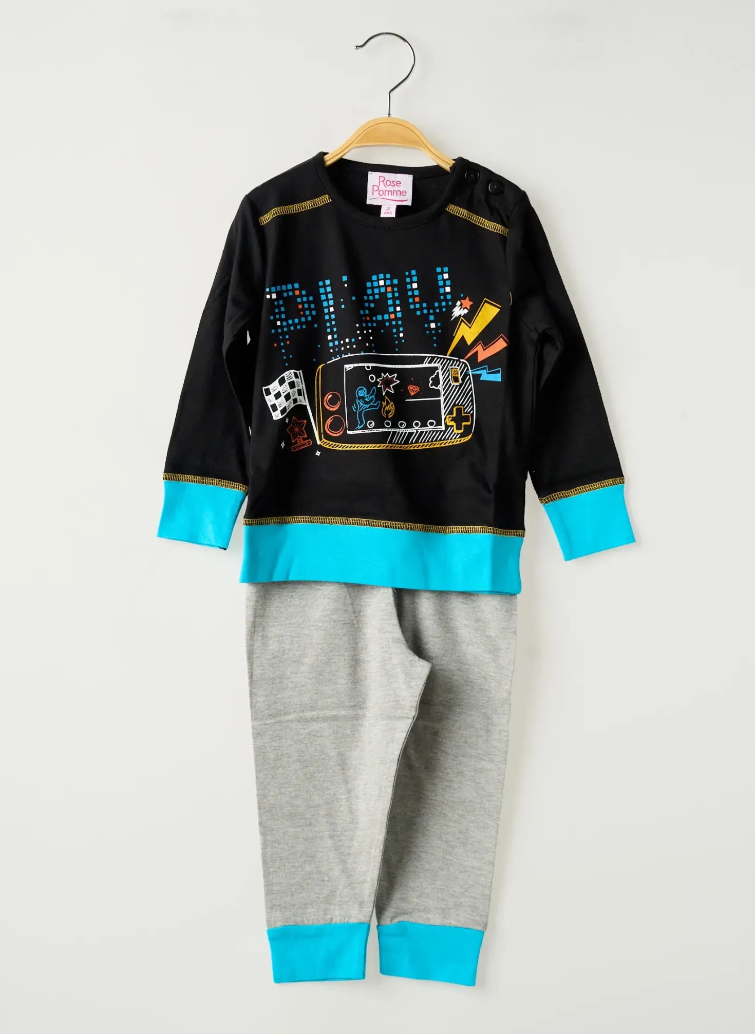 Pyjama Rose Pomme Noir
