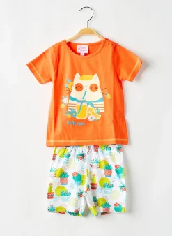 Pyjama Rose Pomme Orange