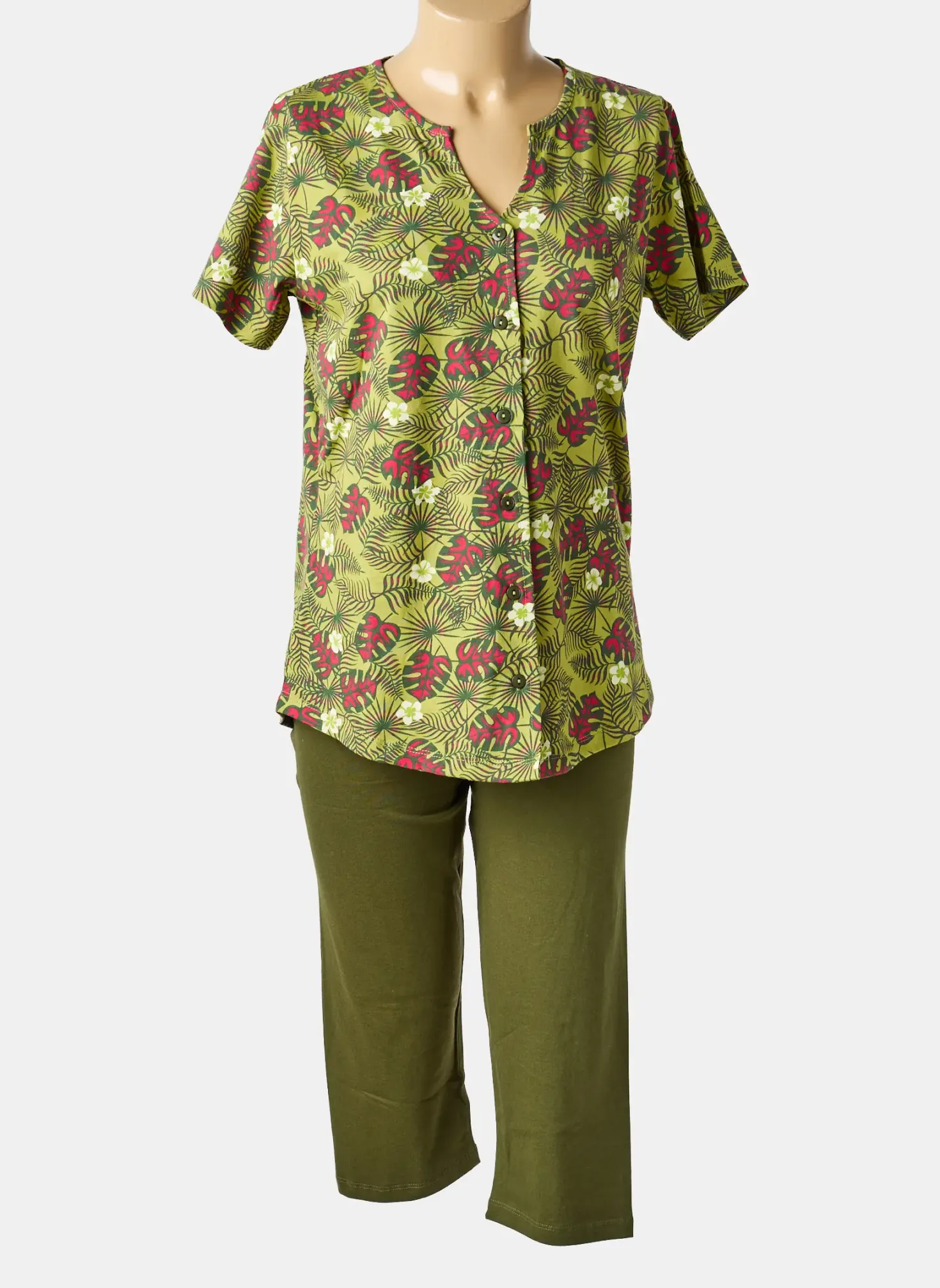 Pyjama Rose Pomme Vert