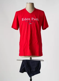 Pyjashort Eden Park Rouge