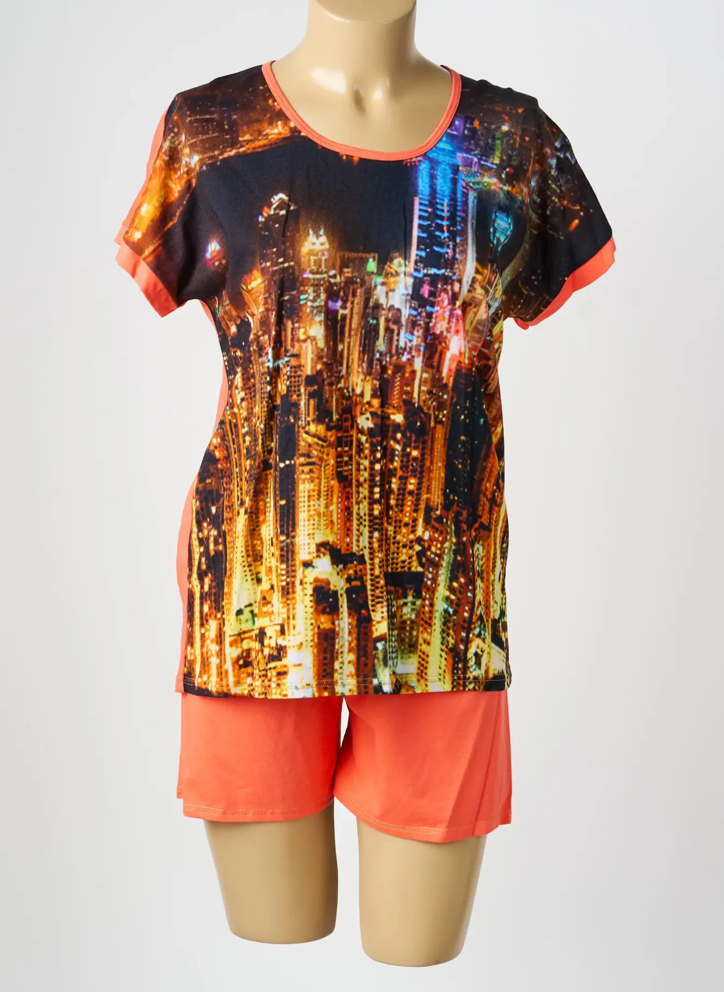 Pyjashort Reglisse Orange