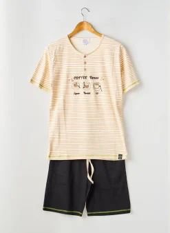 Pyjashort Rose Pomme Beige