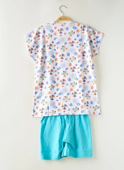 Pyjashort Rose Pomme Bleu