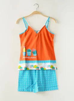 Pyjashort Rose Pomme Bleu