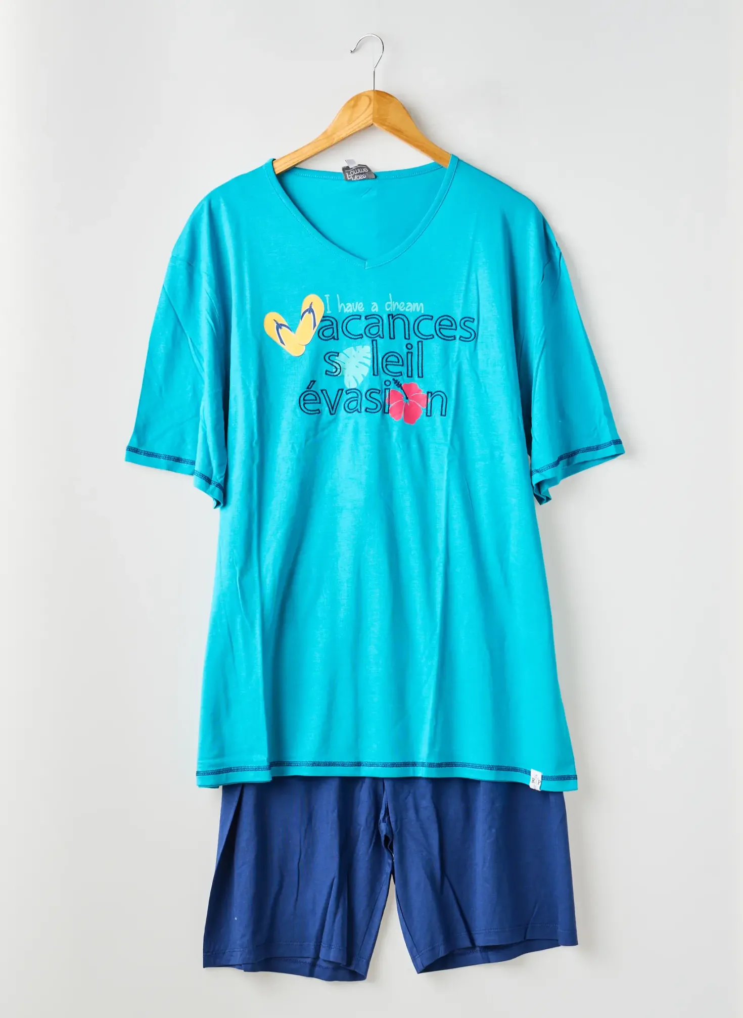 Pyjashort Rose Pomme Bleu
