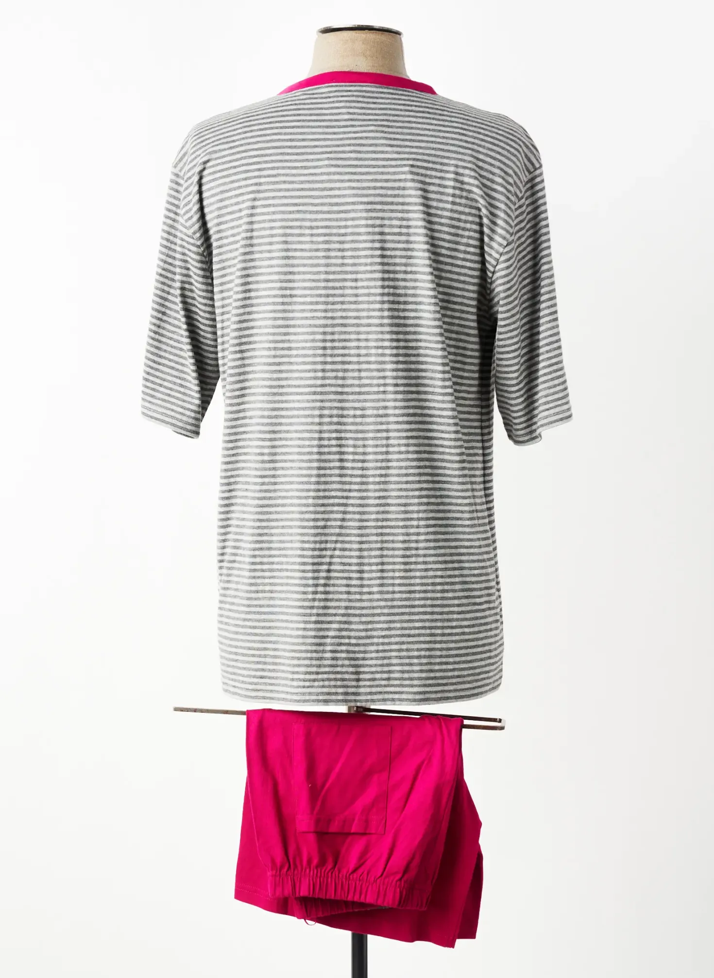 Pyjashort Rose Pomme Gris