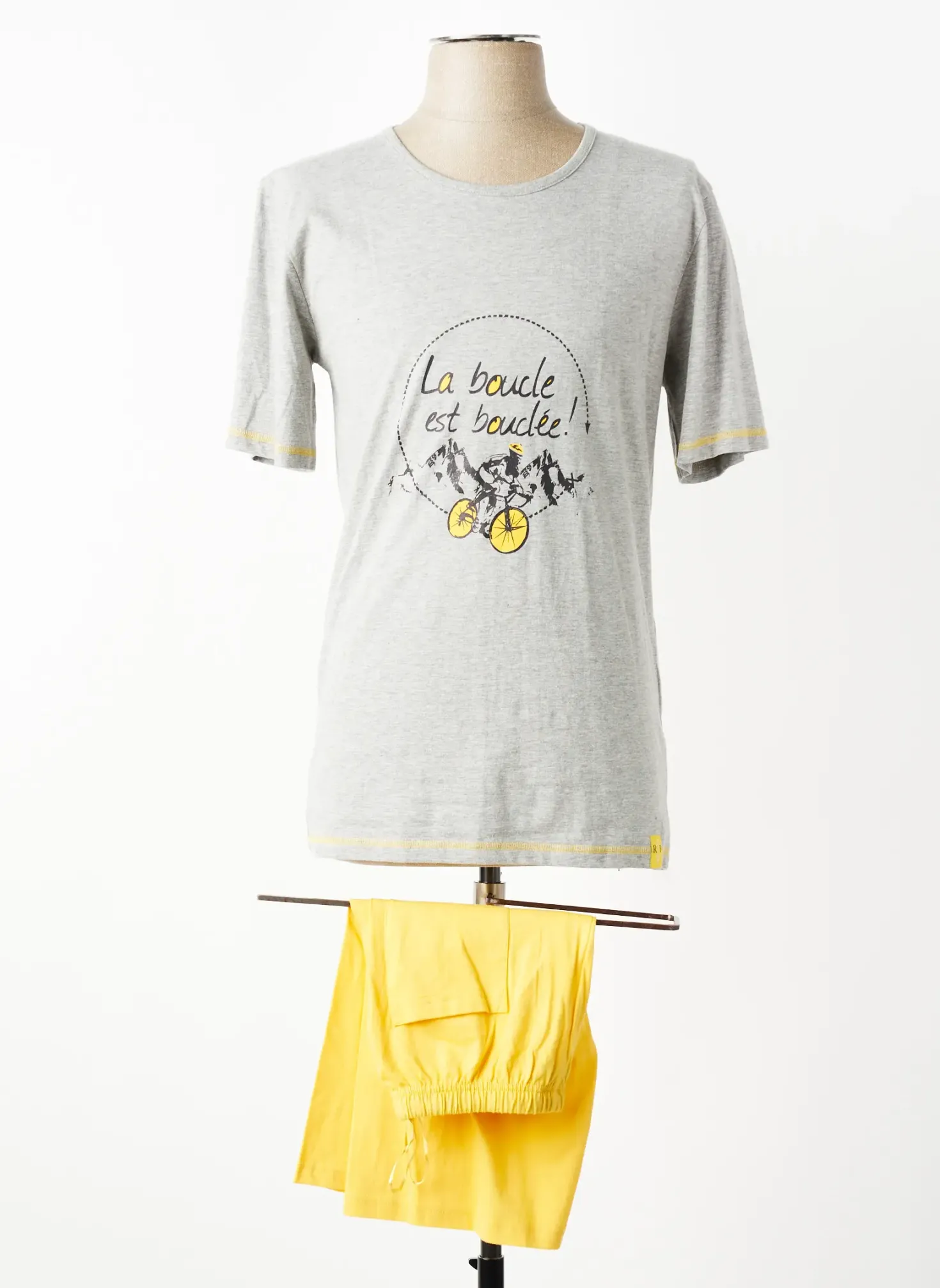 Pyjashort Rose Pomme Gris