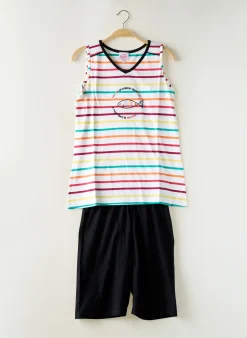 Pyjashort Rose Pomme Noir