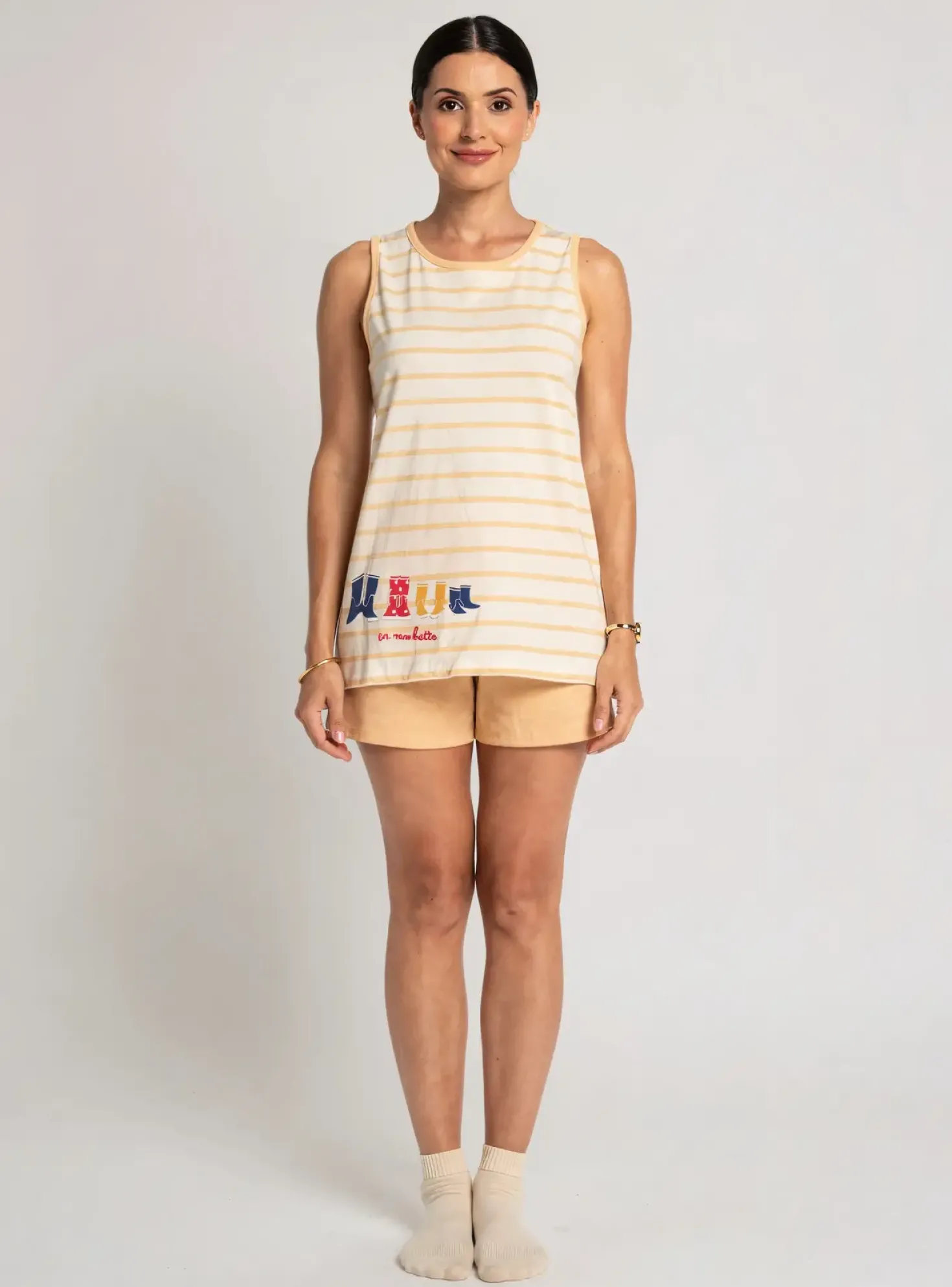 Pyjashort Rose Pomme Orange