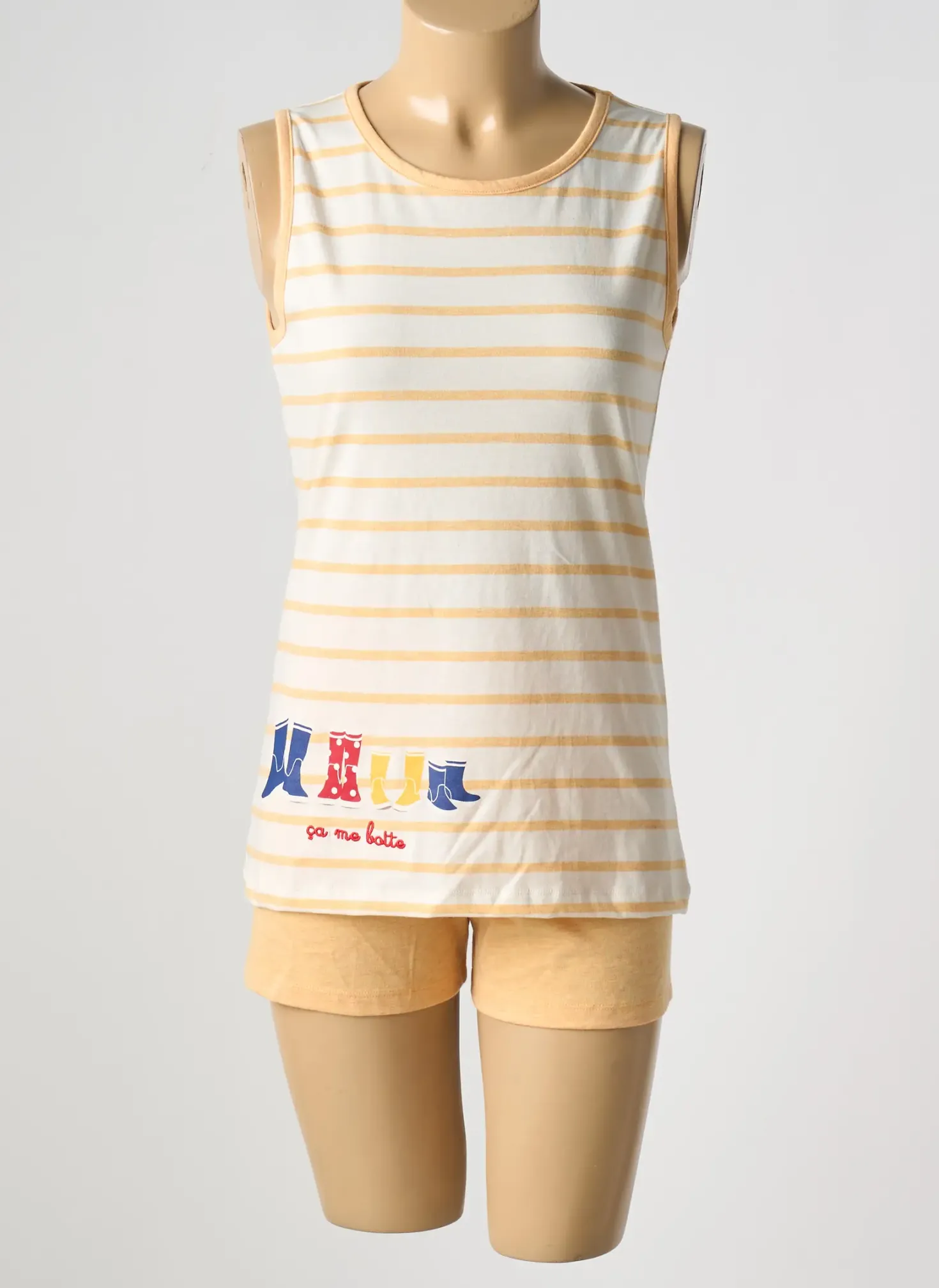 Pyjashort Rose Pomme Orange