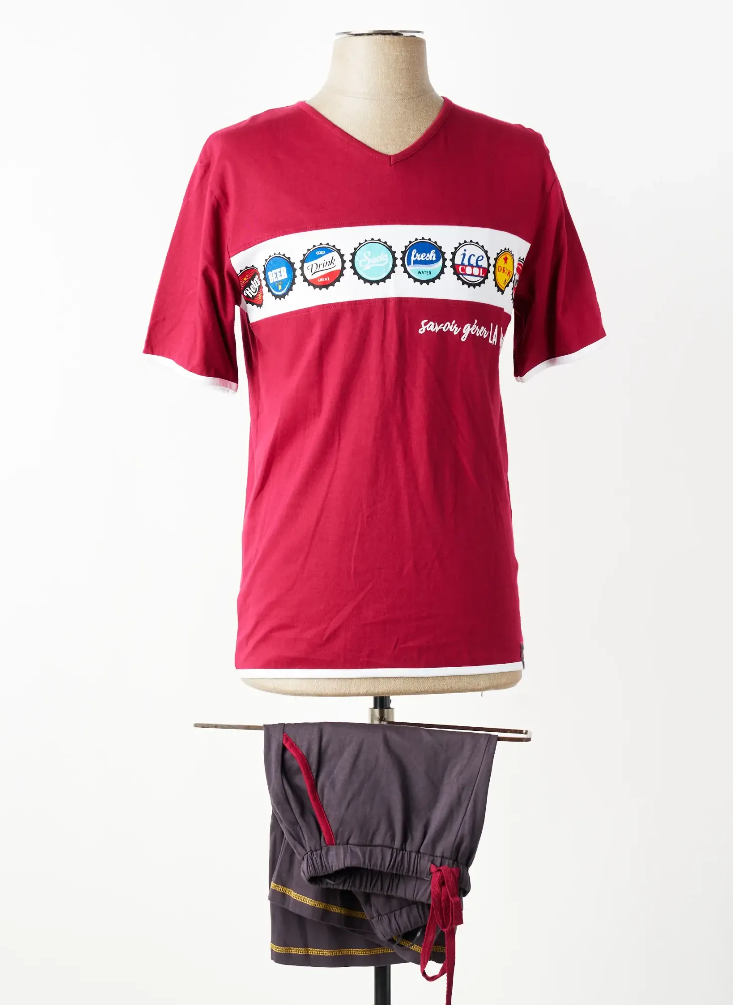 Pyjashort Rose Pomme Rouge