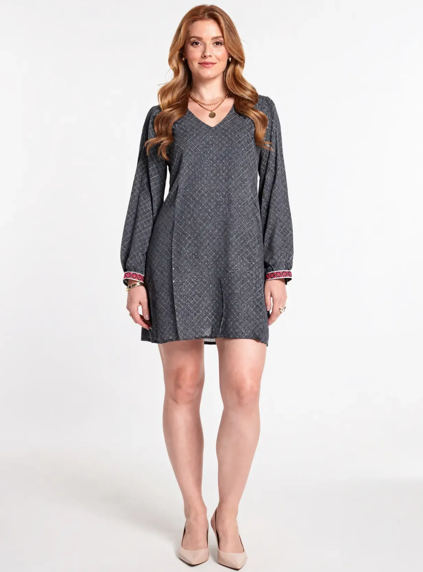 Robe Courte Agathe & Louise Noir Manches Longues