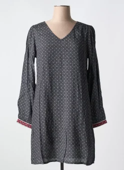 Robe Courte Agathe & Louise Noir Manches Longues