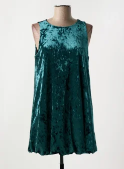 Robe Courte Angela Davis Vert Sans Manche