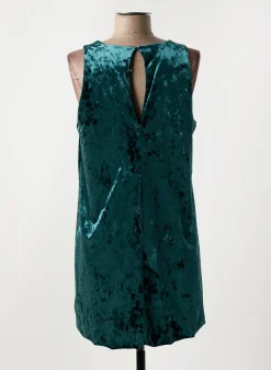 Robe Courte Angela Davis Vert Sans Manche