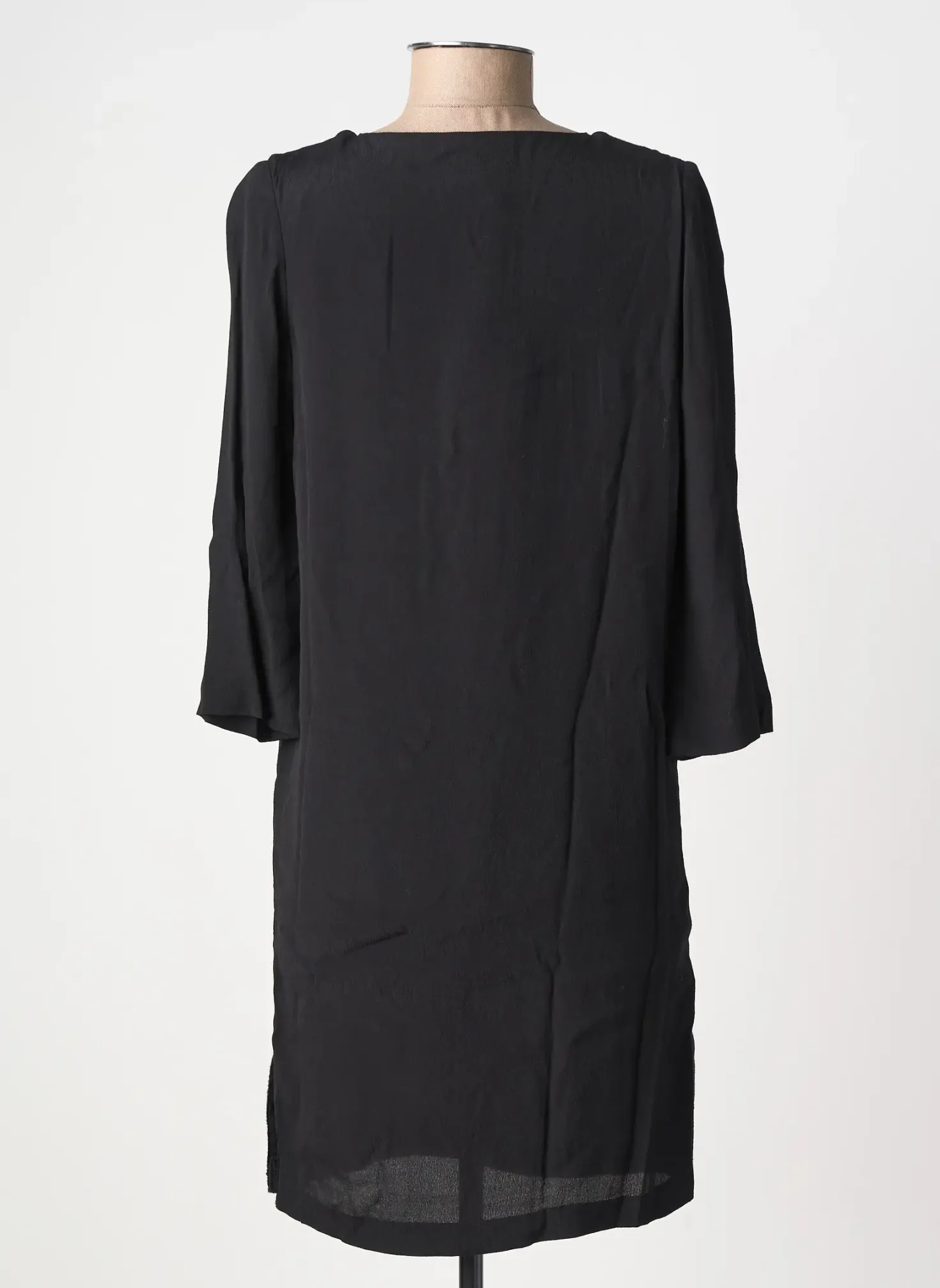 Robe Courte Belair Noir Manches Longues