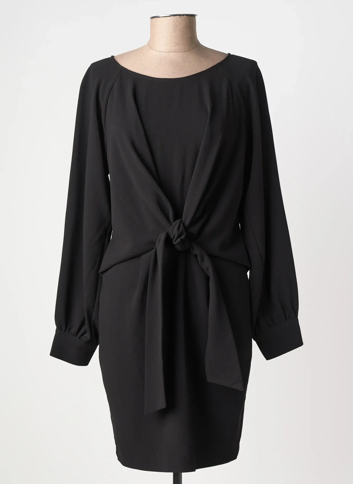 Robe Courte Belair Noir Manches Longues