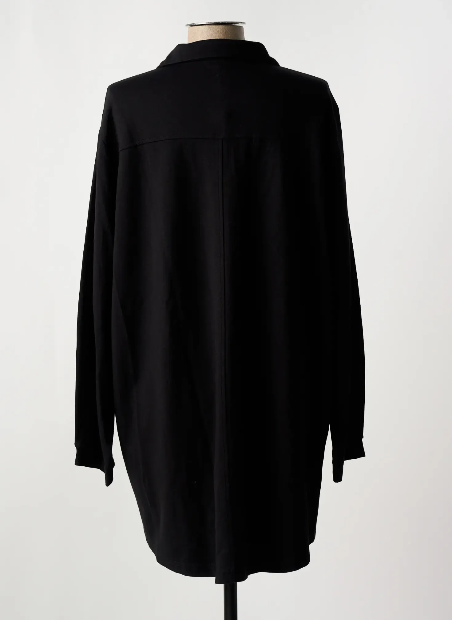 Robe Courte Ciso Noir Manches Longues